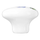 Paars en Blue Lush Peony Clear Afbeelding Keramische Knop (Zijkant)