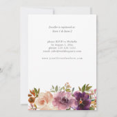 Paars en Blush Roze Vrijgezellenfeest V2 Groot Kaart (Achterkant)