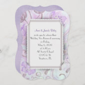 paars en bruin lijst met schuine streep hoekontwer kaart (Voorkant / Achterkant)