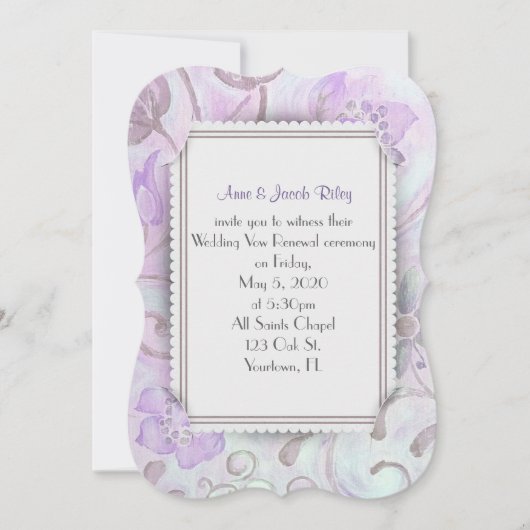 paars en bruin lijst met schuine streep hoekontwer kaart (Voorkant)