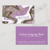paars- en chocoladestrokken visitekaartje (Voorkant / Achterkant)