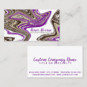 paars- en chocoladestrokken visitekaartje (Voorkant / Achterkant)