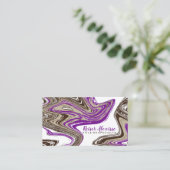 paars- en chocoladestrokken visitekaartje (Staand voorkant)