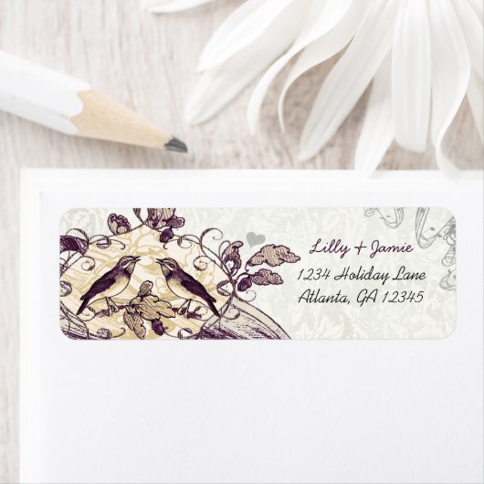  Paars- en coraaleikenetiket Etiket (Insitu)