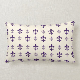 Paars en Cream Elegant Fleur de Lis Kussen