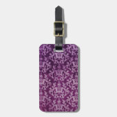 Paars en crème met flaconetiket bagagelabel (Voorkant verticaal)