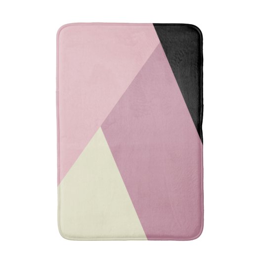 Paars en crème moderne minimale abstracte geometri badmat (Voorkant Verticaal)