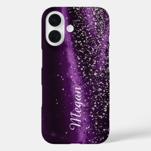 Paars en diamanten - Stunning Barely There iPhone 16 Hoesje