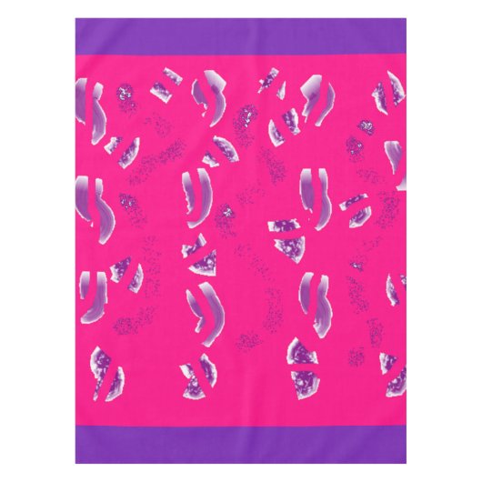 paars en donkerroze decor tafelkleed (Voorkant)