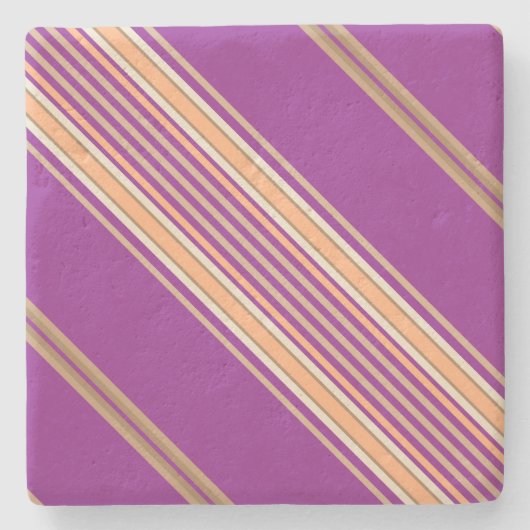 Paars en Ecru, Onderzetter op het Stripes Square (Voorkant)