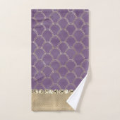 Paars en Faux Gold Foil Glam Bad Handdoek (Handdoek)