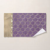 Paars en Faux Gold Foil Glam Bad Handdoek (Handdoek)