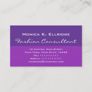  Paars en Fuchsia Mode consultant Visitekaartje