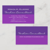 Paars en Fuchsia Mode consultant Visitekaartje (Voorkant / Achterkant)