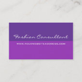 Paars en Fuchsia Mode consultant Visitekaartje (Achterkant)