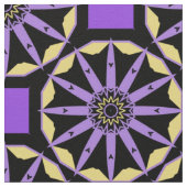 Paars en geel Elegant Trendy Geometric Pattern Stof (Close Up)