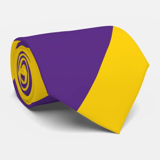 Paars en geel goud stropdas (Opgerold)
