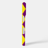 Paars en geel Harlekijn geruit ontwerp Case-Mate iPhone Case (Achterkant / Rechts)