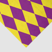 Paars en geel Harlekijn geruit ontwerp Tissuepapier (Detail)