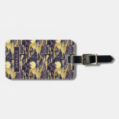 Paars en Geel Japans Landschap Bagagelabel (Voorkant horizontaal)