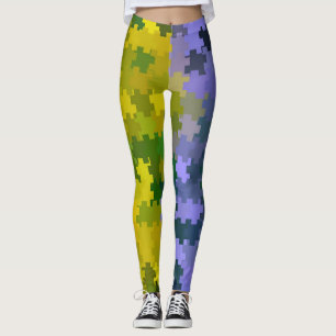 Paars en geel leggings