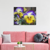 Paars en geel schilderdoek canvas afdruk (Insitu (Woonkamer))