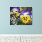 Paars en geel schilderdoek canvas afdruk (Insitu (Houten vloer))