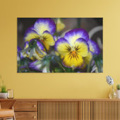 Paars en geel schilderdoek canvas afdruk (Insitu (Woonkamer))