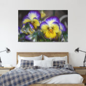 Paars en geel schilderdoek canvas afdruk (Insitu (Slaapkamer))