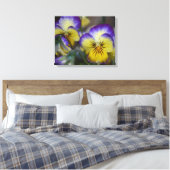 Paars en geel schilderdoek canvas afdruk (Insitu (Slaapkamer))