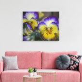 Paars en geel schilderdoek canvas afdruk (Insitu (Woonkamer))
