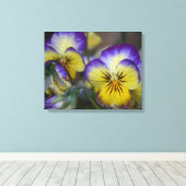 Paars en geel schilderdoek canvas afdruk (Insitu (Houten vloer))