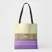 Paars en geel tote bag (Voorkant)