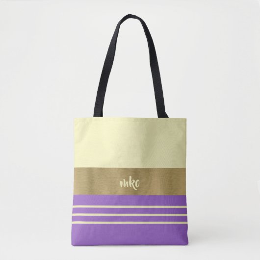Paars en geel tote bag (Voorkant)