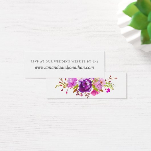 Paars en gewelddadig antwoord op de website RSVP Mini Visitekaartjes (Bureau)