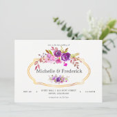 Paars en gewelddadige Waterverf Kaart (Staand voorkant)