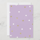 Paars en Glitter Oh Baby shower Kaart (Achterkant)