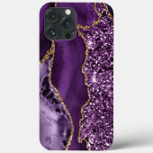 PAARS EN GOLD AGATE PATTERN Case-Mate iPhone CASE (Achterkant)