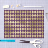 PAARS EN GOLD DIAMOND ARGYLE PATROON TISSUEPAPIER (Craft)