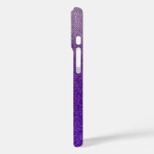 Paars en Gold Glitter Basketball Team Jersey Case-Mate iPhone Case (Achterkant / Links)