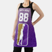 Paars en Gold Glitter Basketball Team Jersey Schort (Insitu)