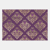 Paars en Gold Paris Inpakpapier Vel (Voorkant 2)