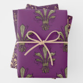 Paars en Gold Paris Inpakpapier Vel (In situ)