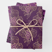 Paars en Gold Paris Inpakpapier Vel (In situ)