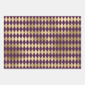 Paars en Gold Paris Inpakpapier Vel (Voorkant 2)