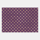 Paars en Gold Paris Inpakpapier Vel (Voorkant 3)