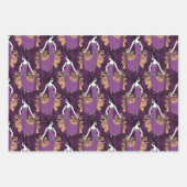 Paars en Gold Paris Inpakpapier Vel (Voorkant)