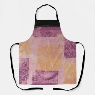 Paars en Gold Square Inked Design Schort