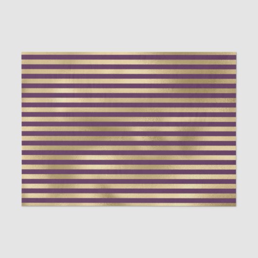 PAARS EN GOLD STRIPE PATROON TISSUEPAPIER (Voorkant)