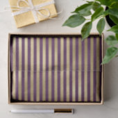 PAARS EN GOLD STRIPE PATROON TISSUEPAPIER (Geschenk)
